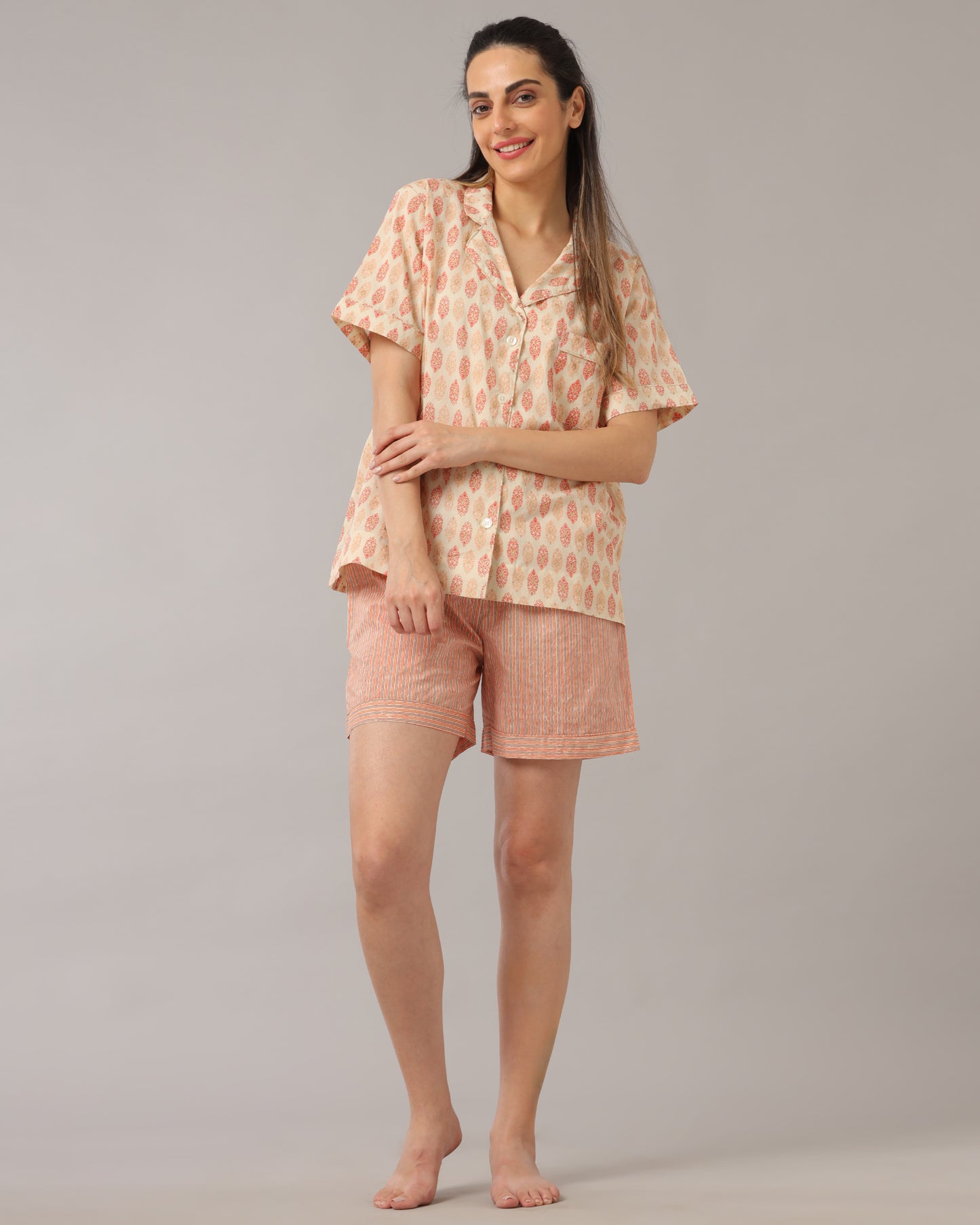 Peach Fuzz PJ Shorts Set