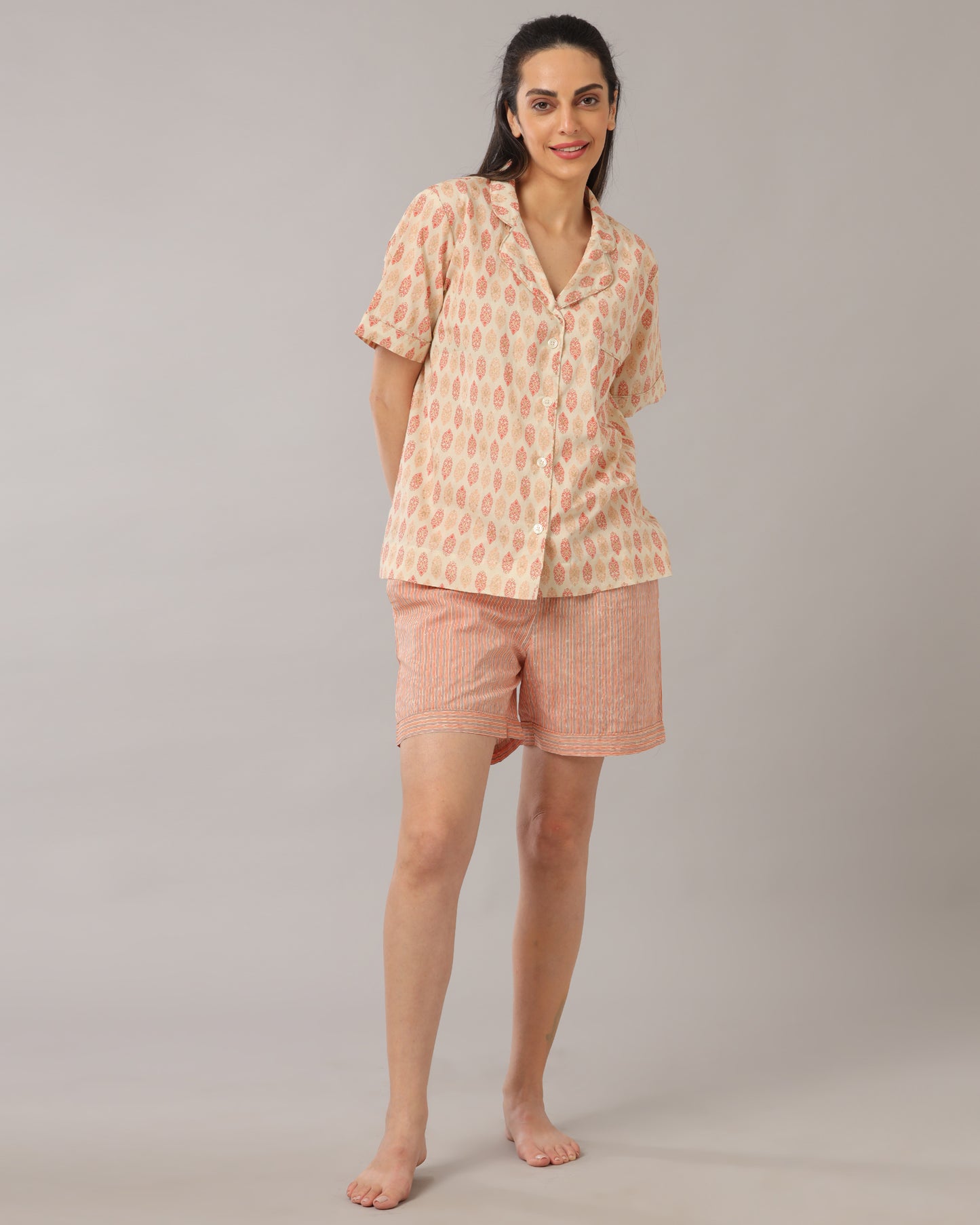 Peach Fuzz PJ Shorts Set