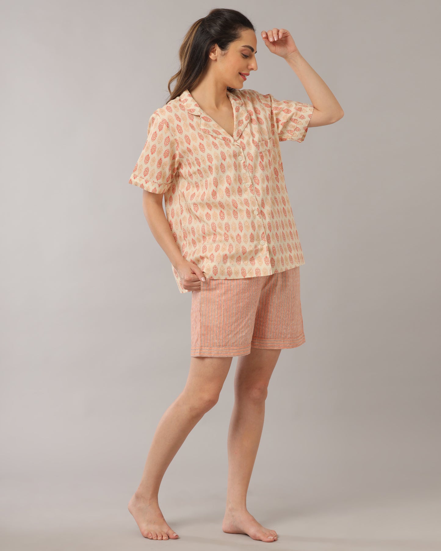 Peach Fuzz PJ Shorts Set